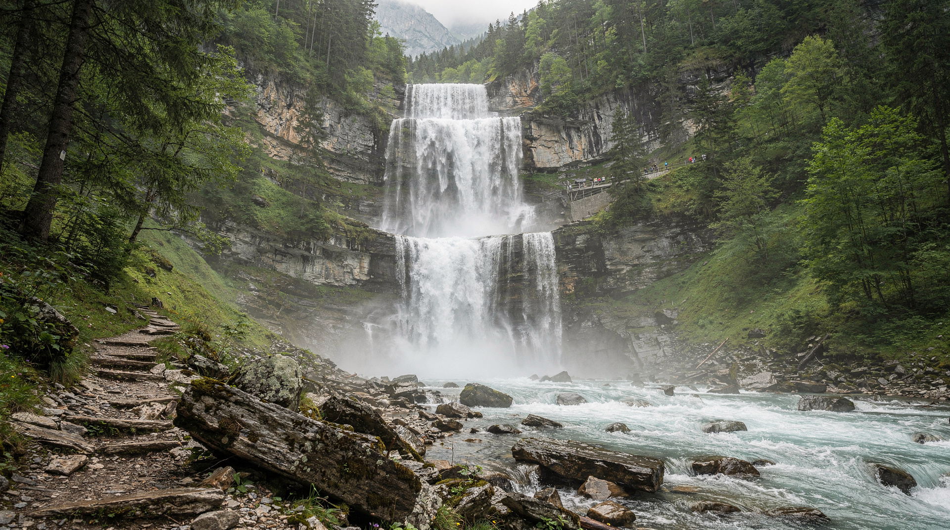 Krimml waterfalls: Europe's highest falls in the Hohe Tauern — Krimml waterfalls — Europe's highest falls at 380m, in Hohe Tauern National Park
